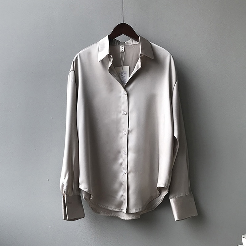Button Up Elegant Silk Shirt - Image 6