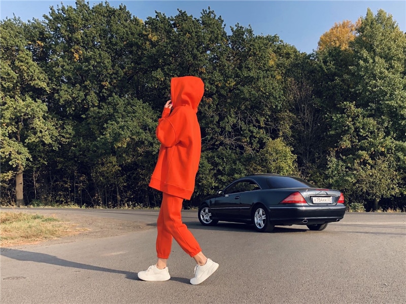 Cotton Fleece Oversized Hoodie and Pants Cotton Fleece Oversized Hoodie and Pants