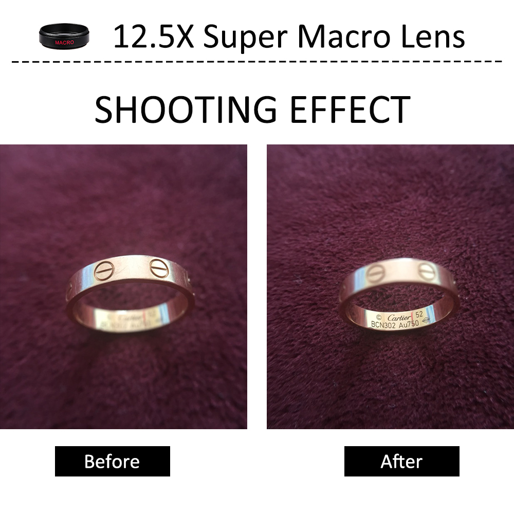 Professional 0.45X Wide Angle 12.5X Macro HD Camera Phone Lenses - Image 7