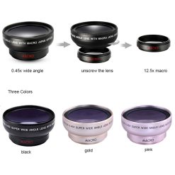 Professional 0.45X Wide Angle 12.5X Macro HD Camera Phone Lenses - Image 4
